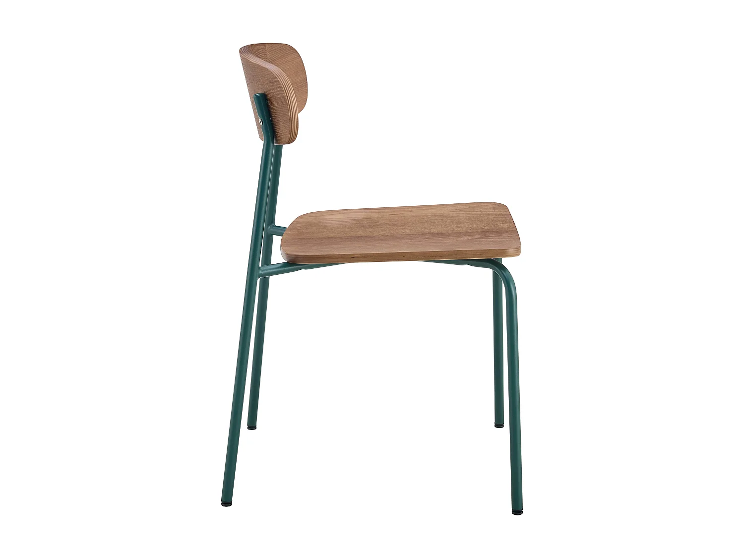 Set van 2 kaki groene houten stoelen