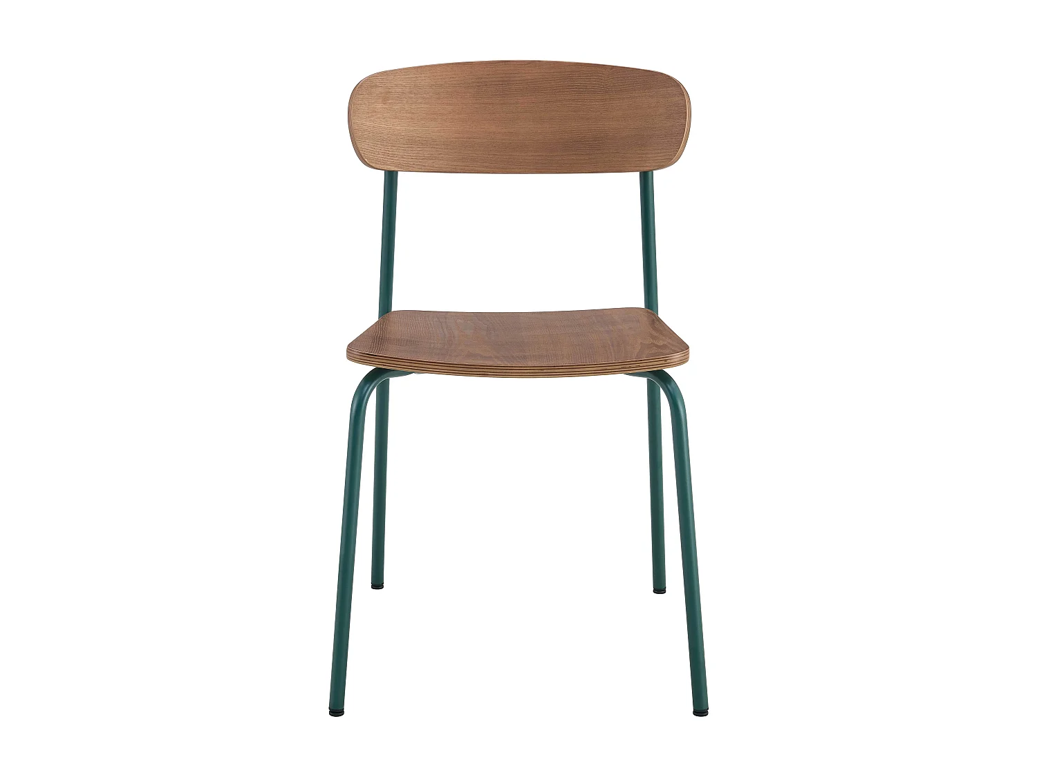 Lot de 2 chaises en bois vert kaki