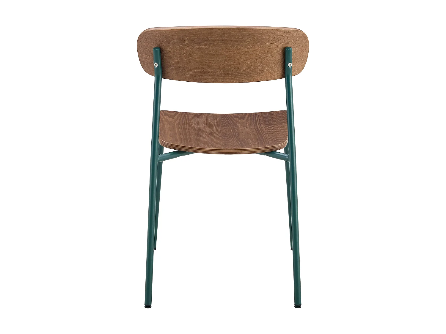 Lot de 2 chaises en bois vert kaki