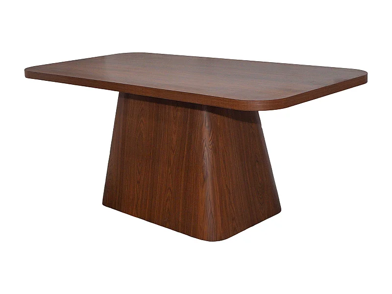 Scandinavische rechthoekige eettafel 180 cm donker houtlook