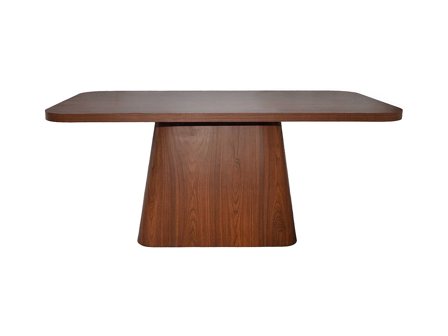 Table à manger scandinave rectangulaire 180 cm 6-8 places effet bois foncé