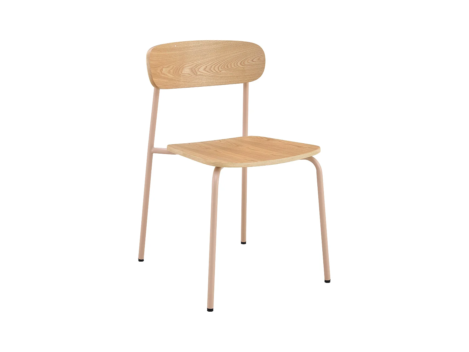 Lot de 2 chaises en bois rose