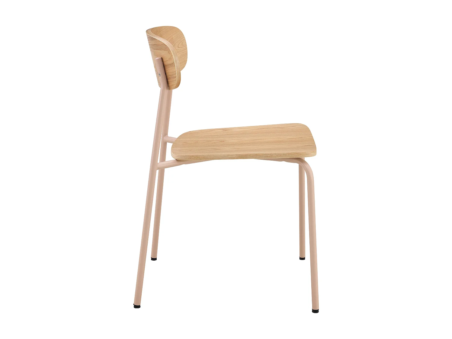 Set van 2 roze houten stoelen