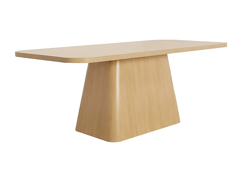 Scandinavische rechthoekige eettafel 180 cm licht houtlook
