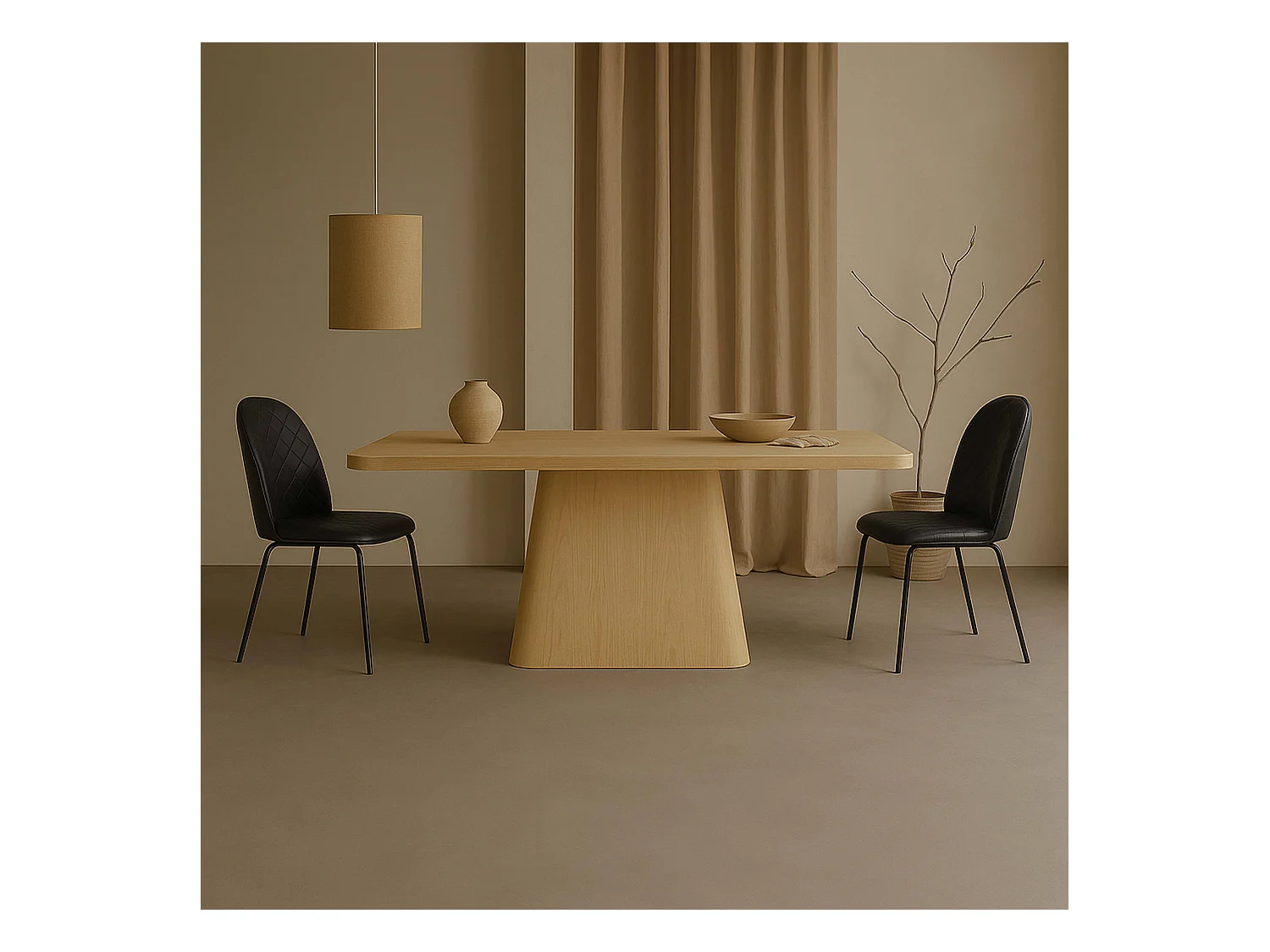 Table à manger scandinave rectangulaire 180 cm 6-8 places effet bois clair