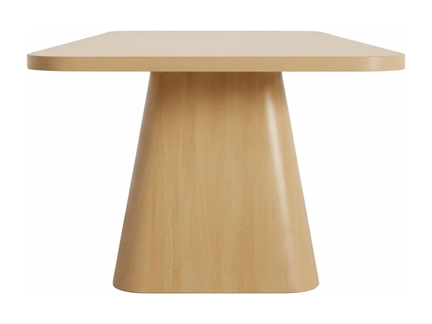 Scandinavische rechthoekige eettafel 180 cm licht houtlook