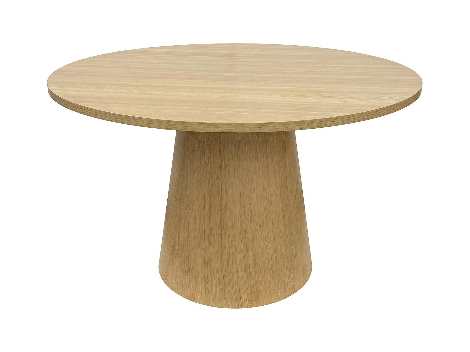 Table à manger scandinave ronde 120 cm effet bois clair