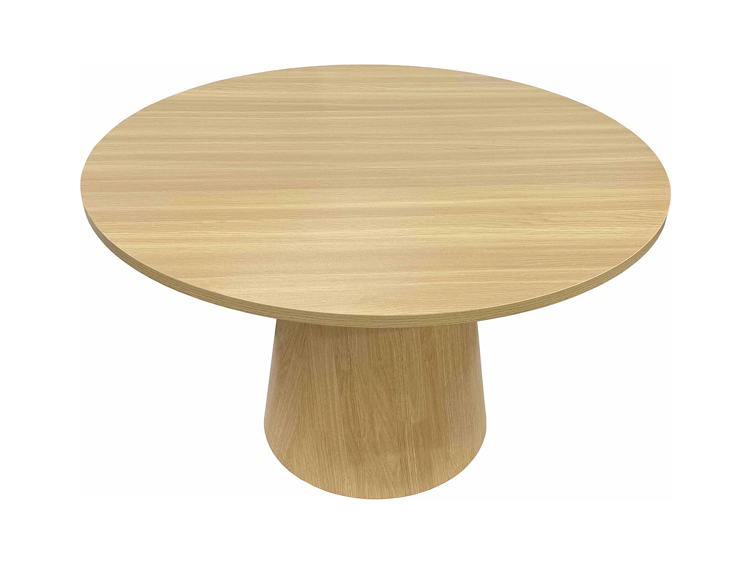 Table à manger scandinave ronde 120 cm effet bois clair