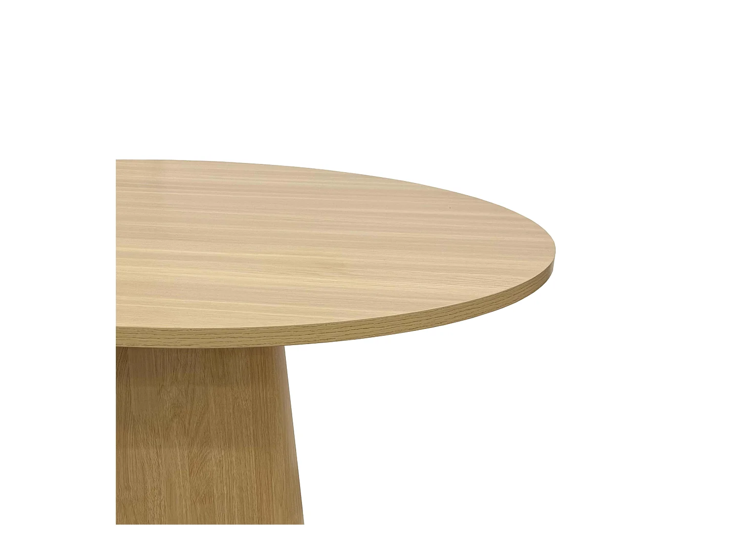 Table à manger scandinave ronde 120 cm effet bois clair