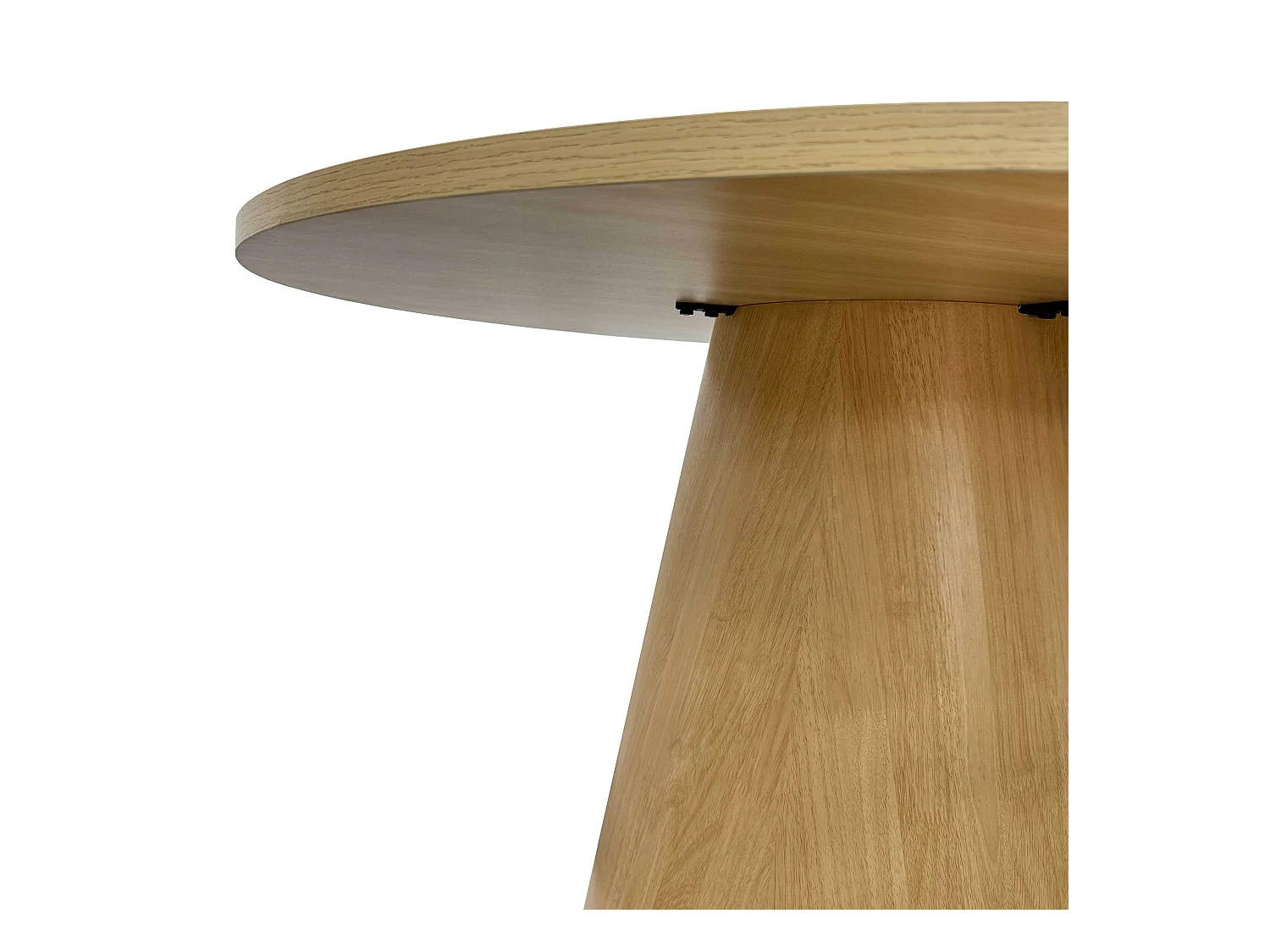 Table à manger scandinave ronde 120 cm effet bois clair
