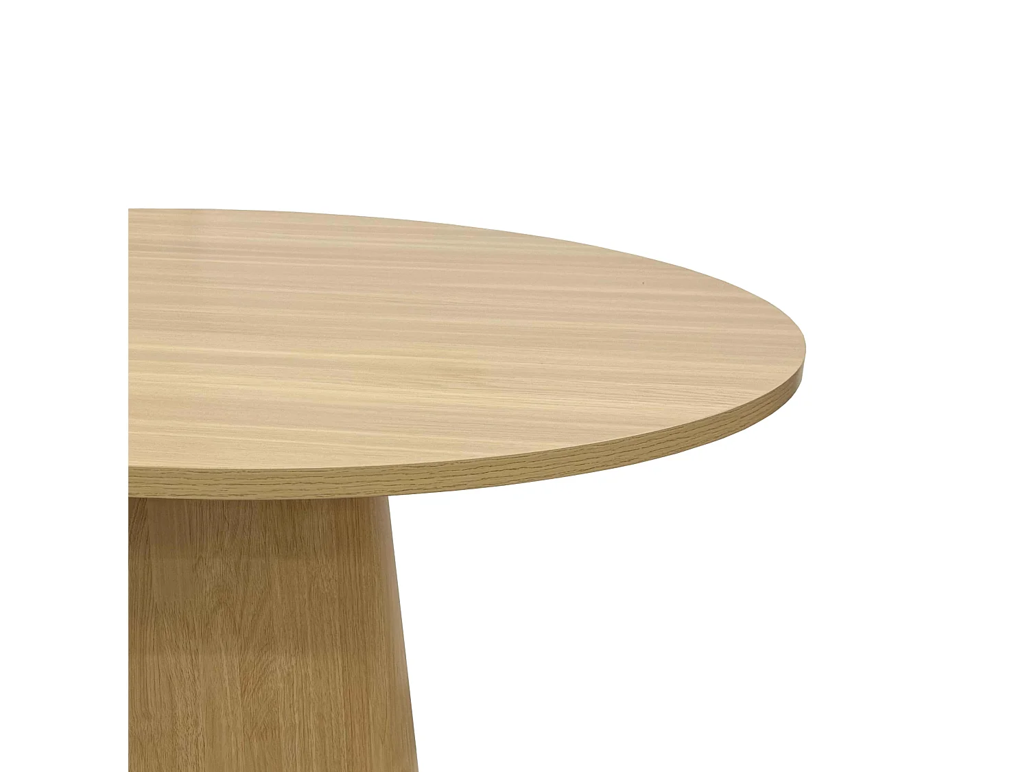 Table à manger scandinave ronde 120 cm effet bois clair