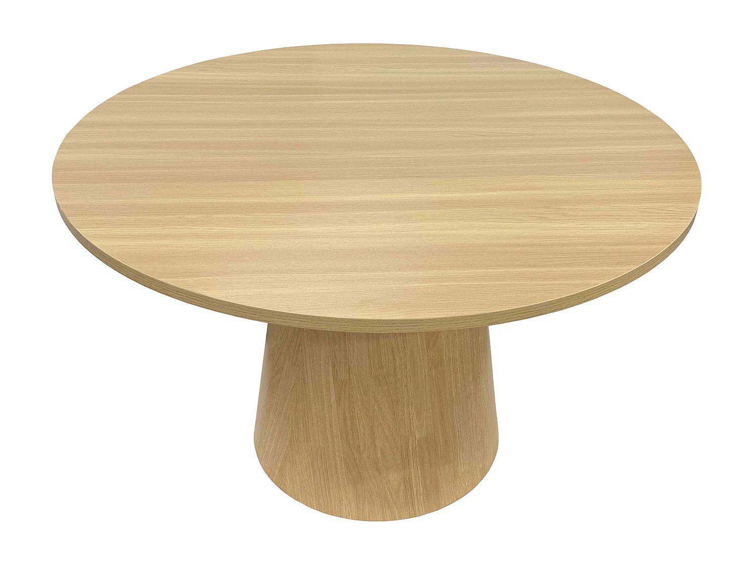 Table à manger scandinave ronde 120 cm effet bois clair