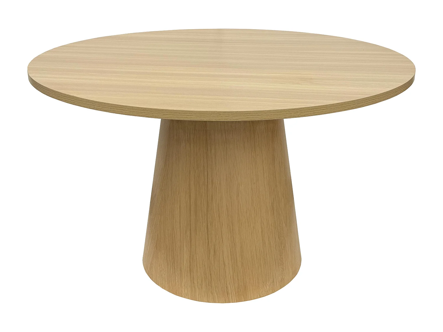 Table à manger scandinave ronde 120 cm effet bois clair