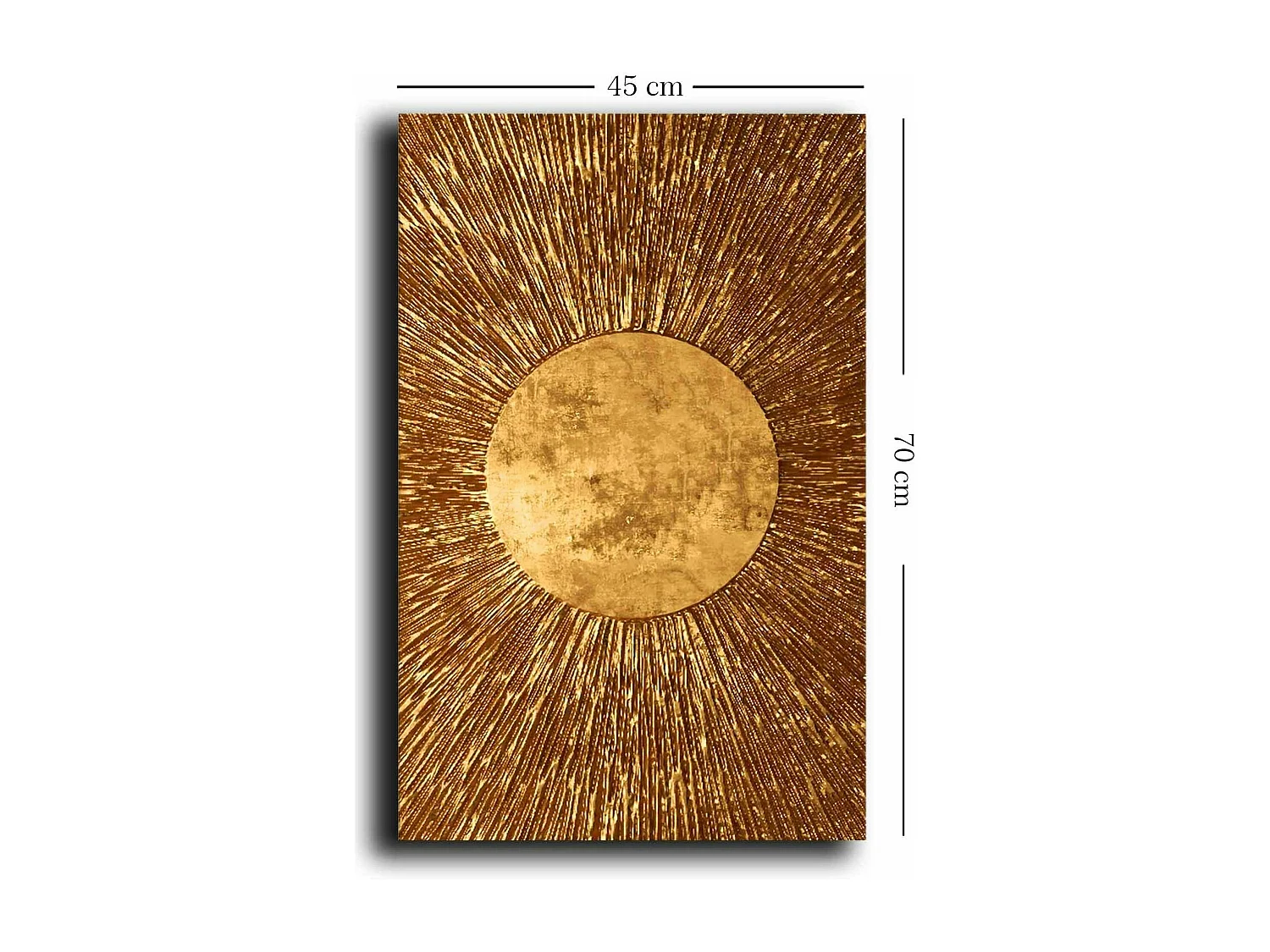 Tableau doré motif soleil – sur toile