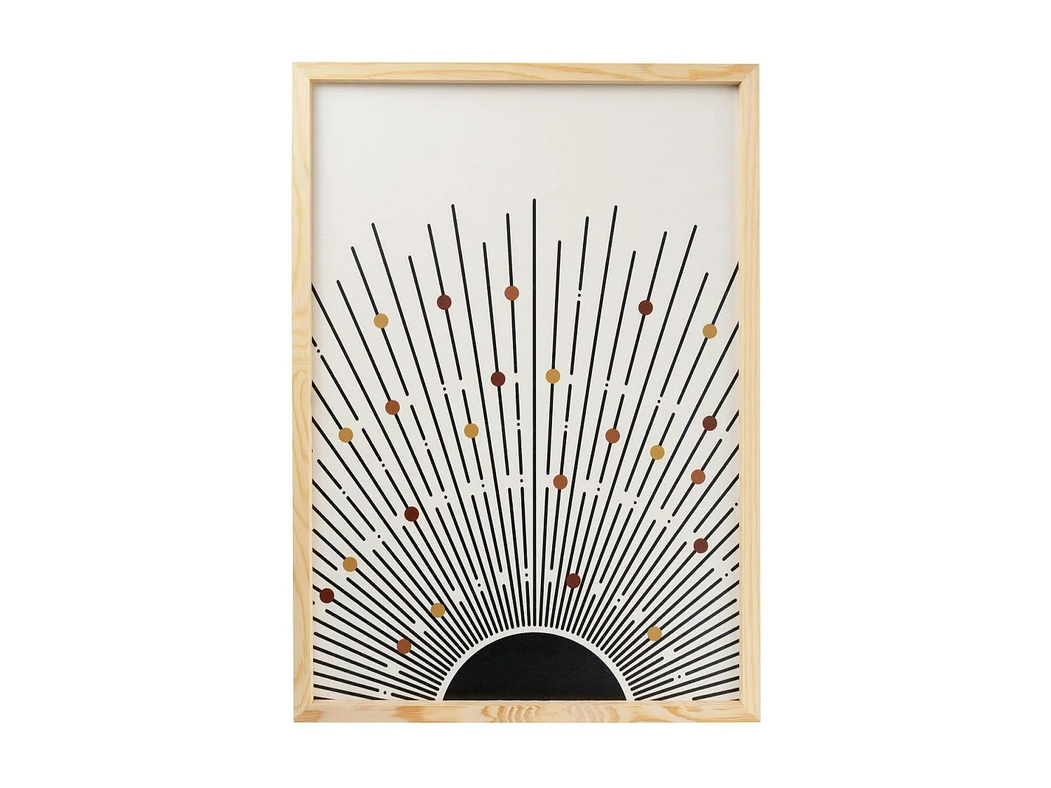 Tableau abstrait noir et brun – thème soleil (lot de 3)