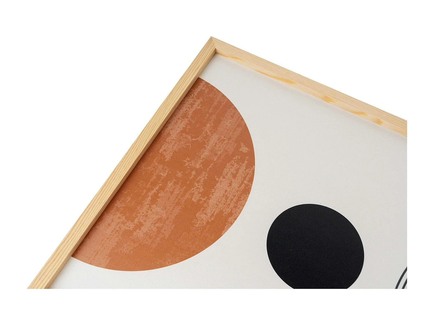 Tableau abstrait noir et brun – thème soleil (lot de 3)