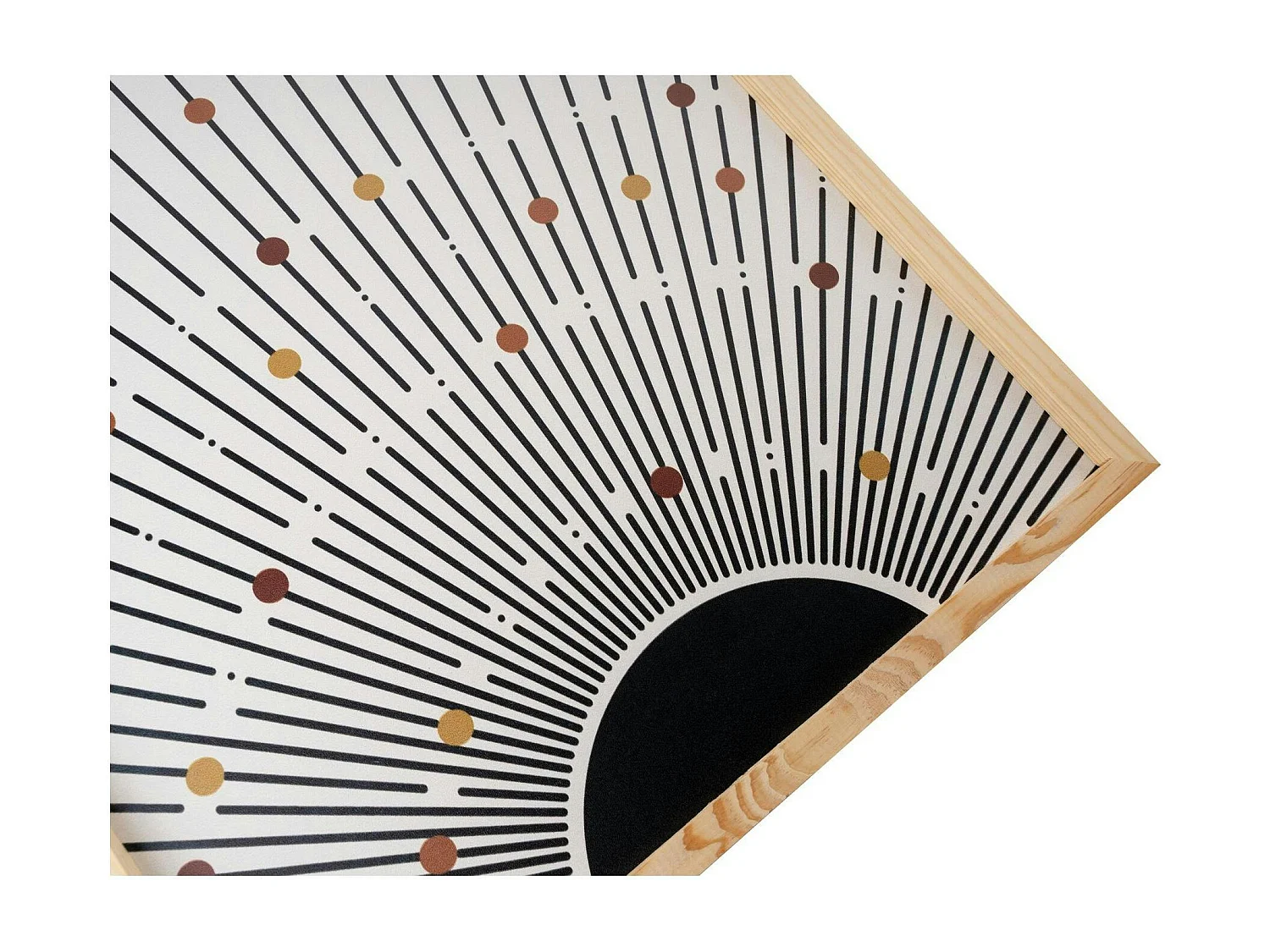 Tableau abstrait noir et brun – thème soleil (lot de 3)