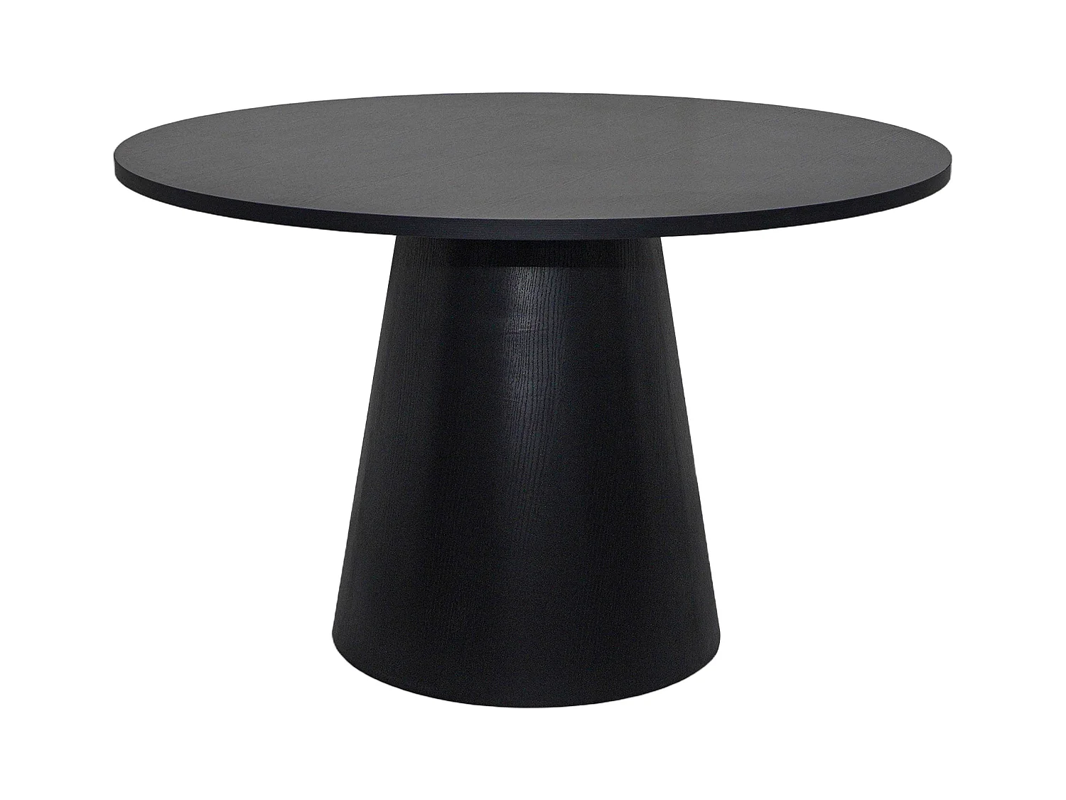Table à manger scandinave ronde 120 cm effet bois noir