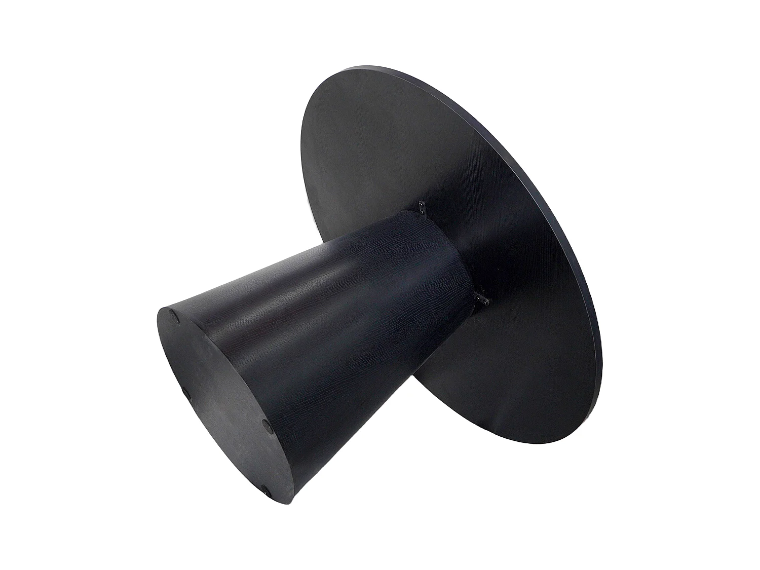 Table à manger scandinave ronde 120 cm effet bois noir