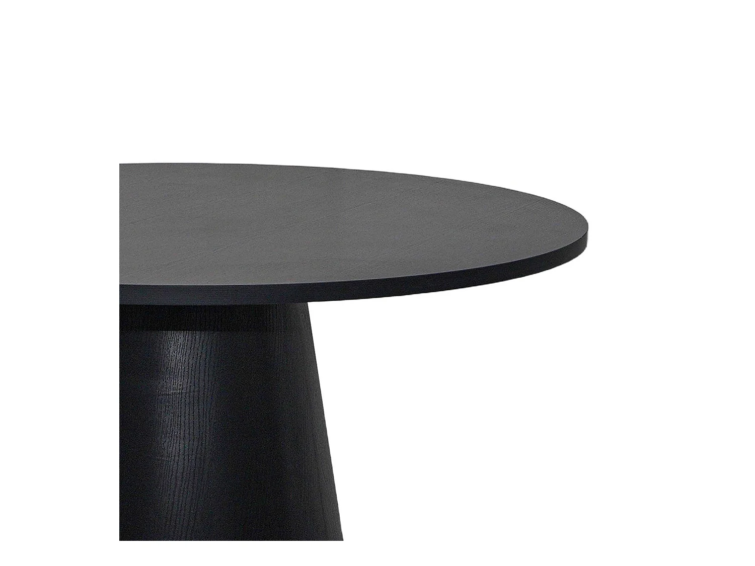Table à manger scandinave ronde 120 cm effet bois noir