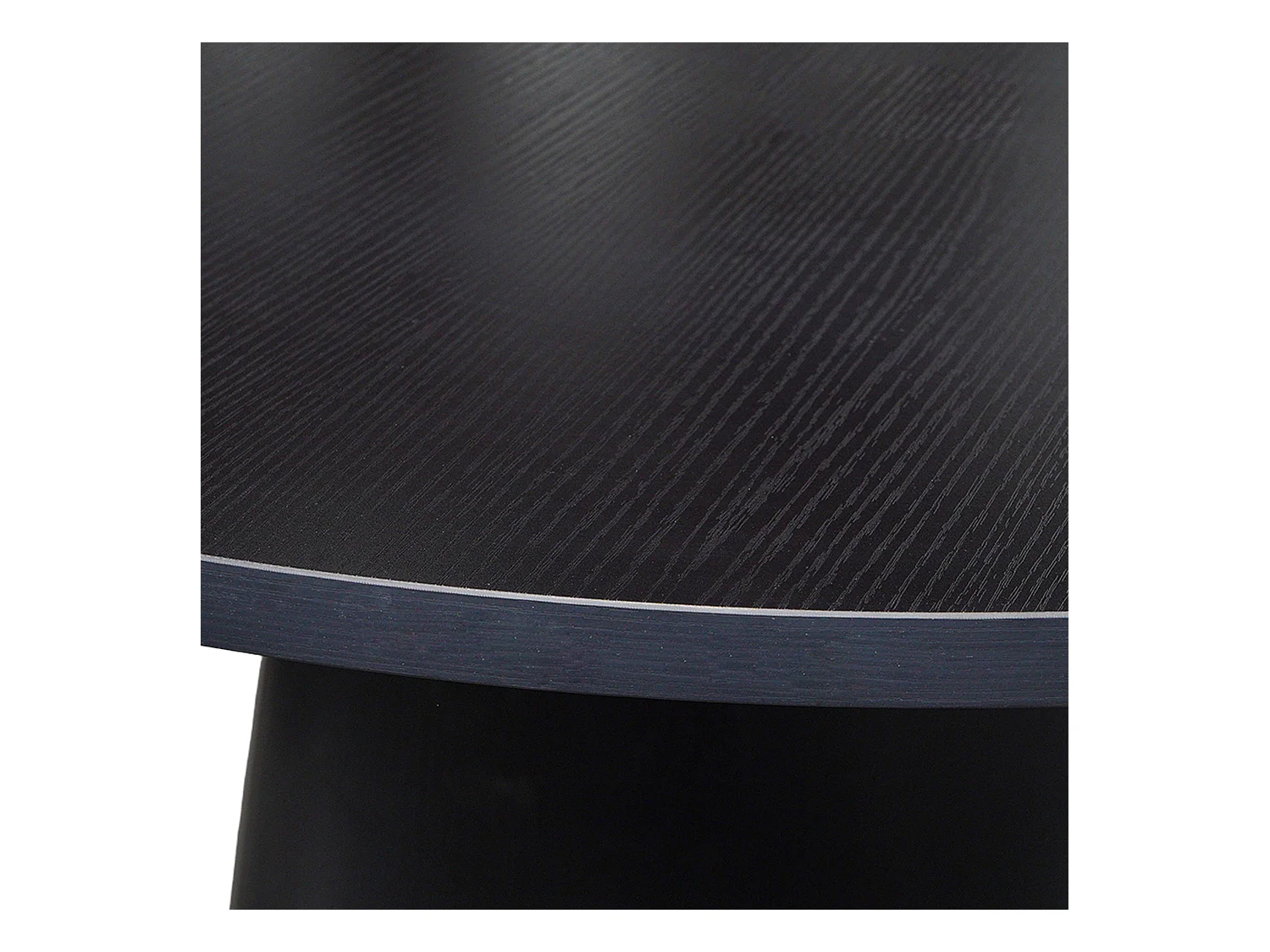 Table à manger scandinave ronde 120 cm effet bois noir