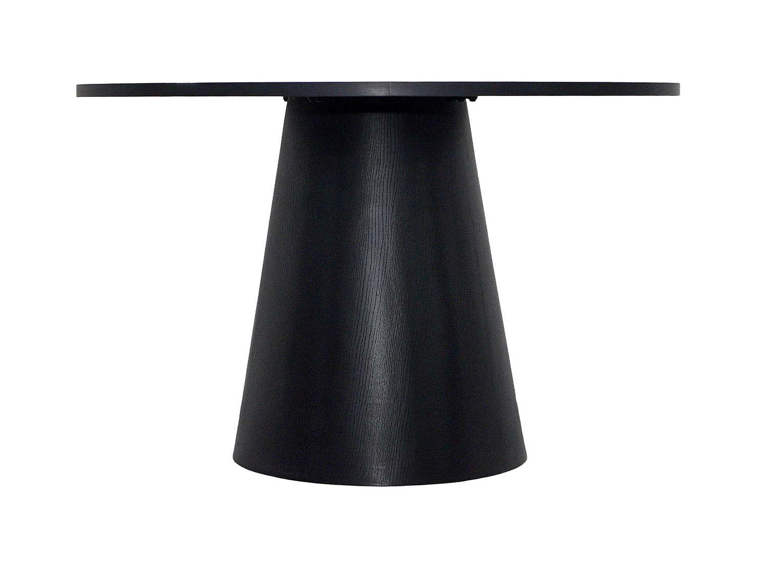 Table à manger scandinave ronde 120 cm effet bois noir