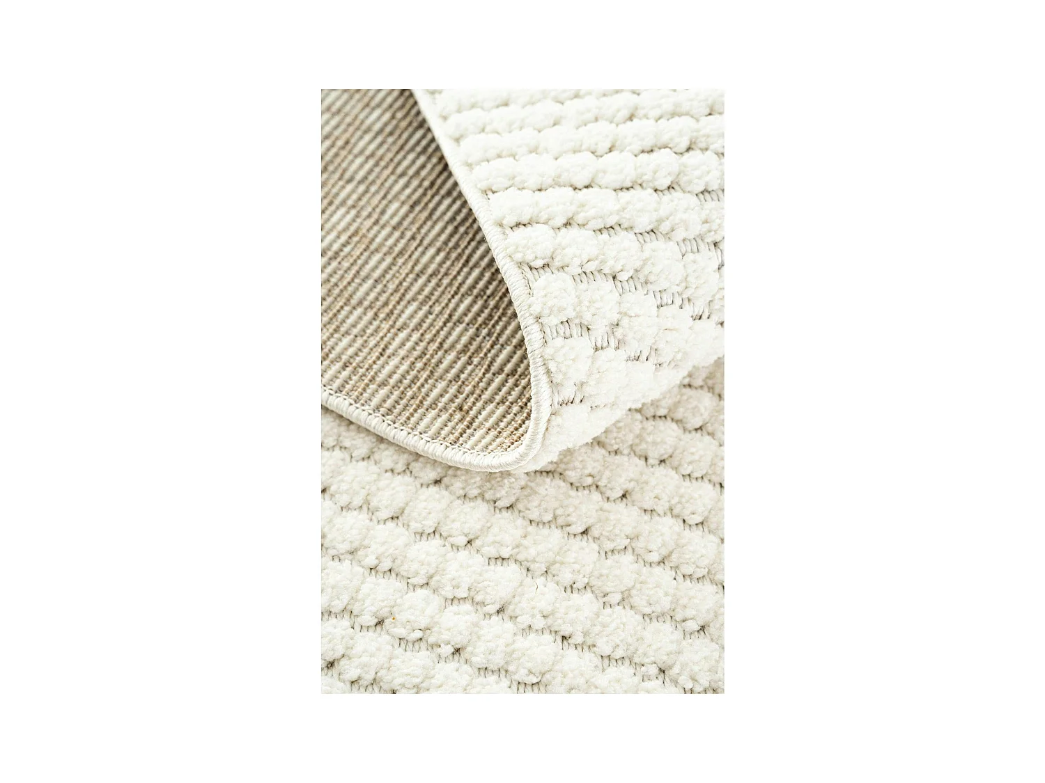 Tapis de salon crème – tissage texturé, 120x180 cm ISTANBUL