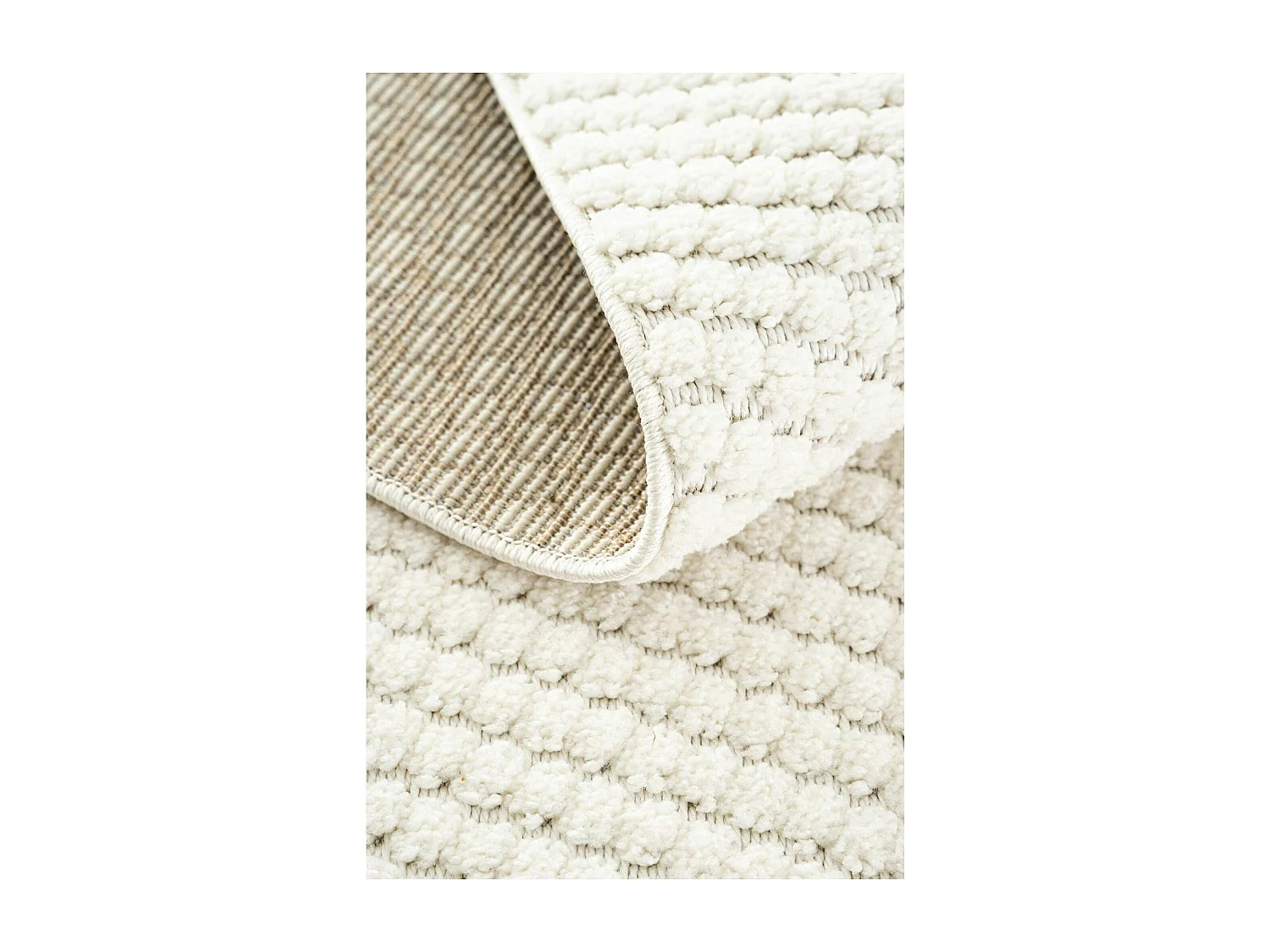 Tapis de salon crème – tissage texturé, 120x180 cm ISTANBUL