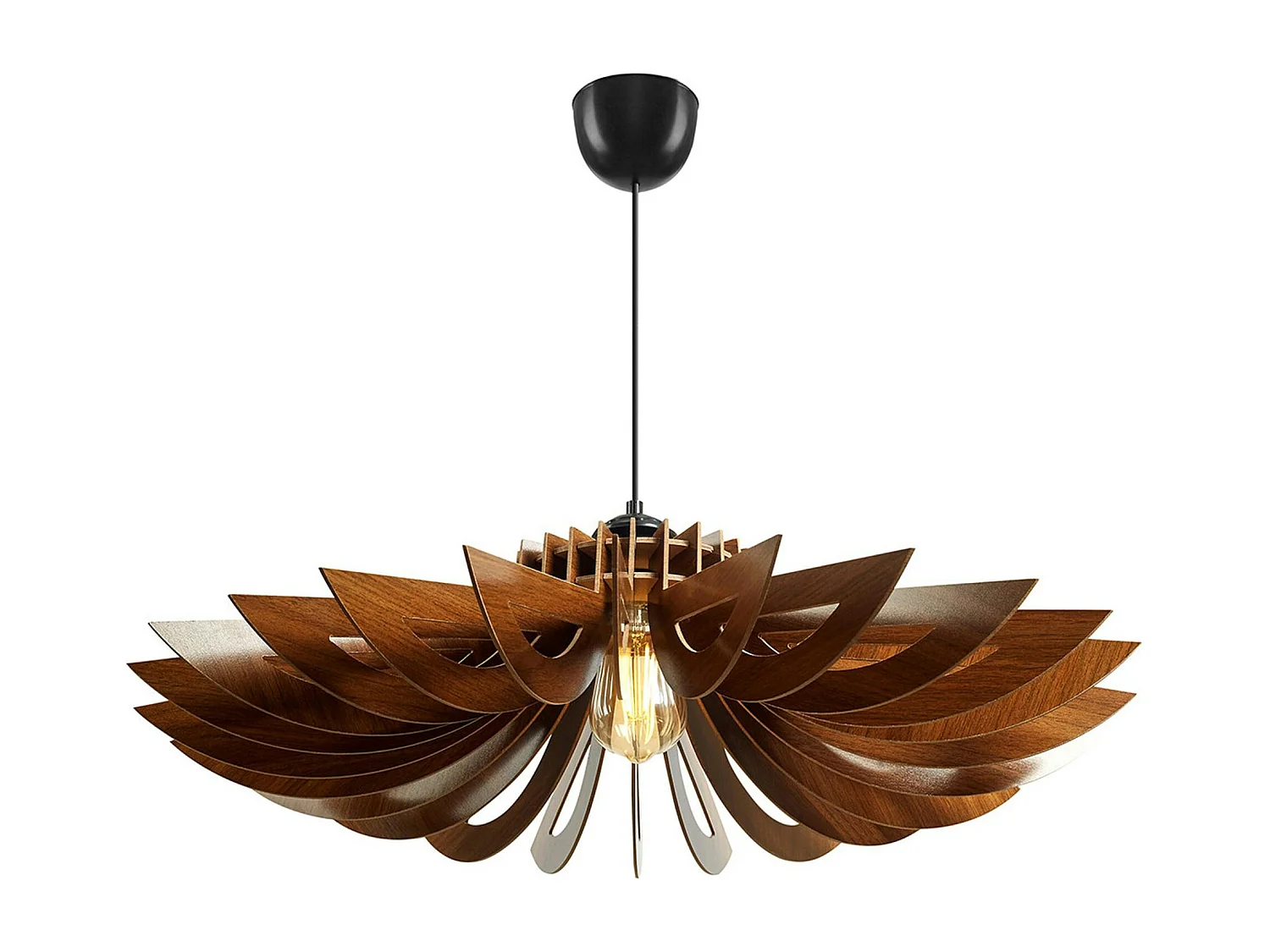 Suspension salle à manger marron - forme florale BIEL