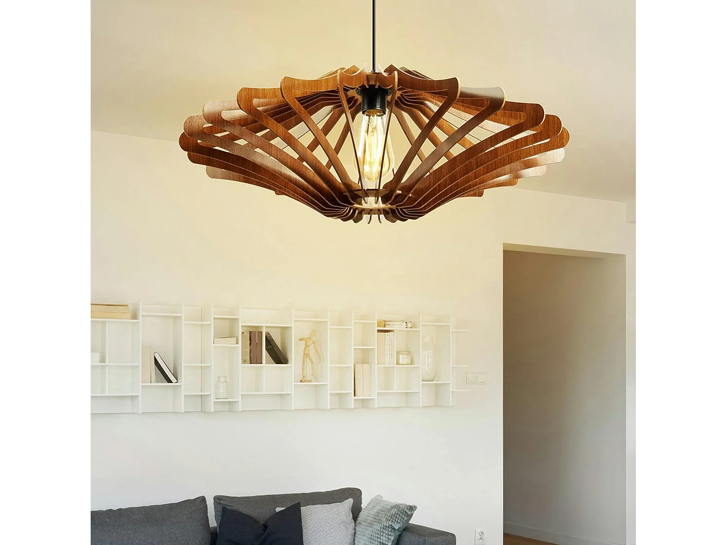 Suspension salle à manger marron - forme graphique BIEL