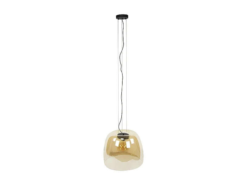 Suspension en verre ambré forme cloche 48 cm NIAGARA