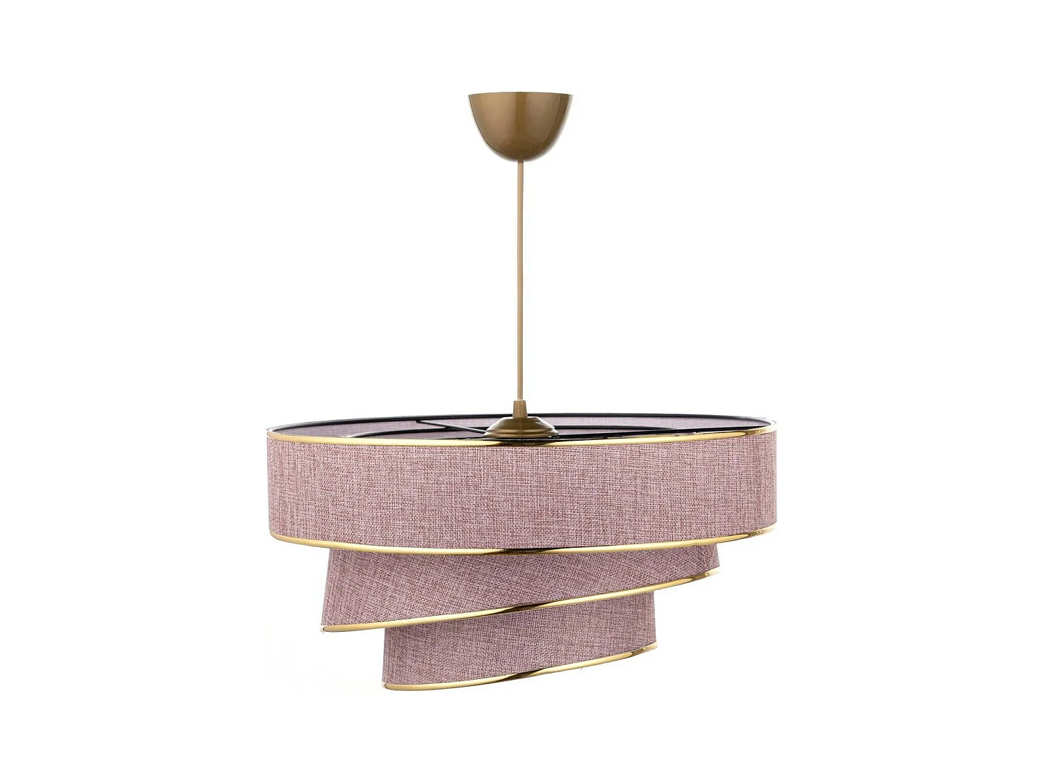 Suspension moderne couleur blush – abat-jour triple ZURICH