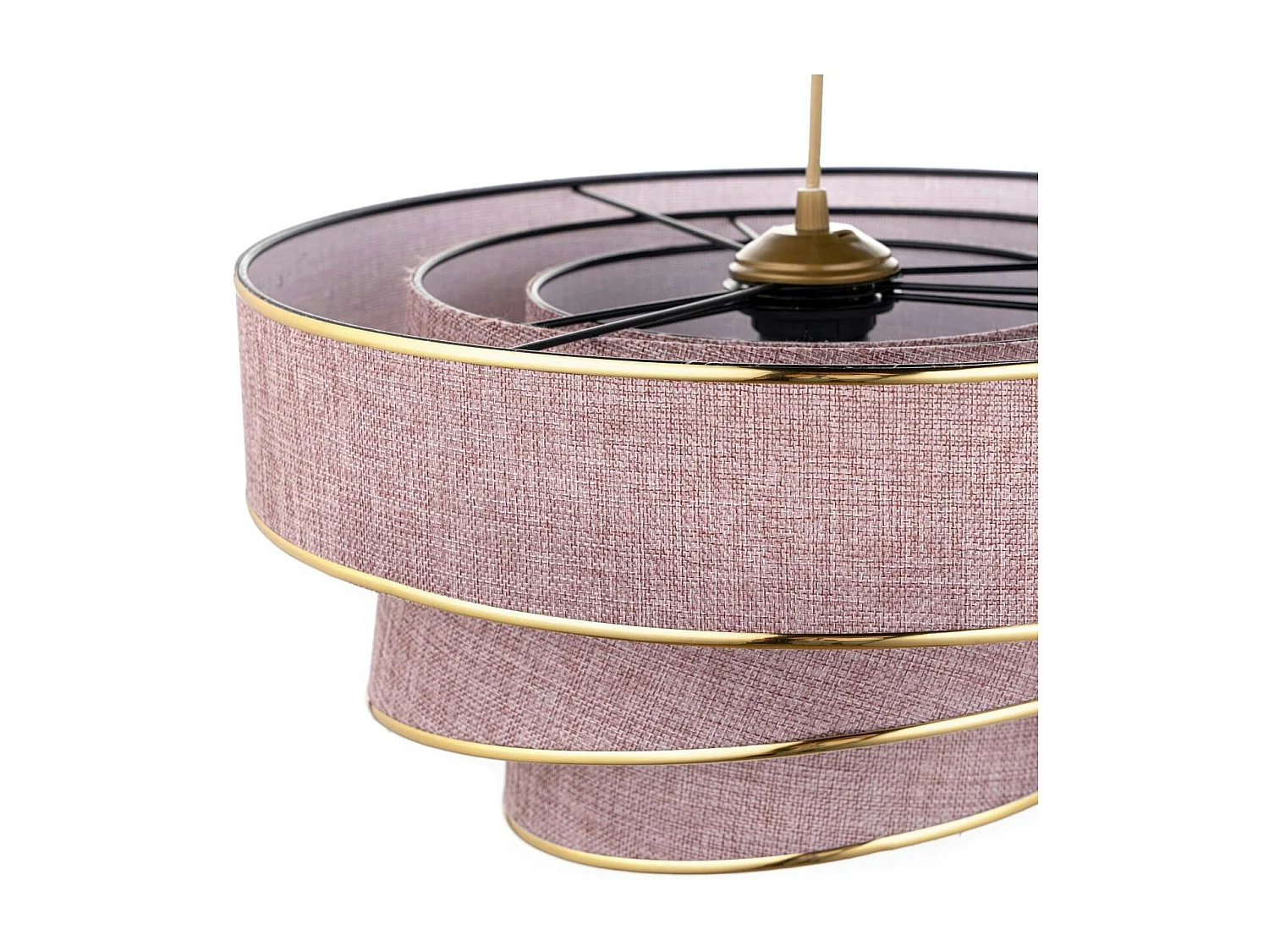 Suspension moderne couleur blush – abat-jour triple ZURICH