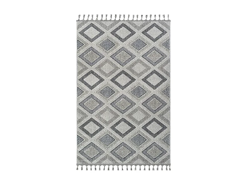 Tapis gris contrasté – losanges, 120x180 cm ISTANBUL