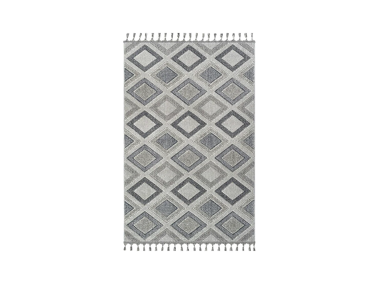 Tapis gris contrasté – losanges, 120x180 cm ISTANBUL