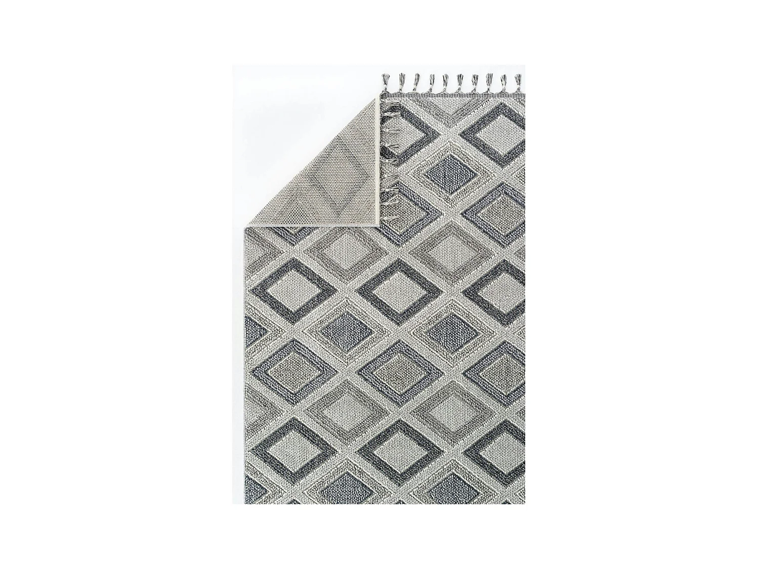 Tapis gris contrasté – losanges, 120x180 cm ISTANBUL
