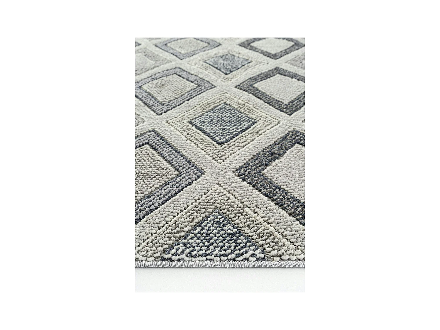 Tapis gris contrasté – losanges, 120x180 cm ISTANBUL
