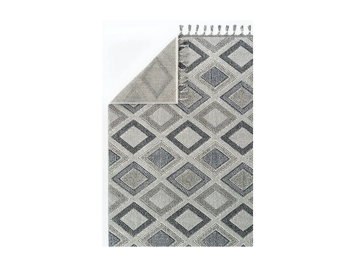 Tapis gris contrasté – losanges, 120x180 cm ISTANBUL