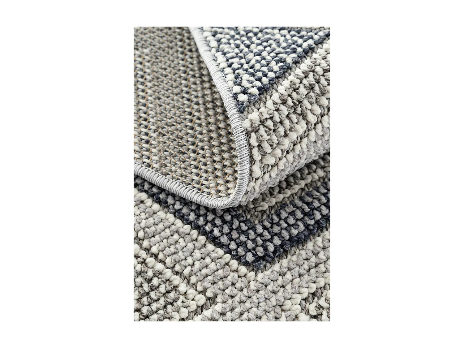 Tapis gris contrasté – losanges, 120x180 cm ISTANBUL