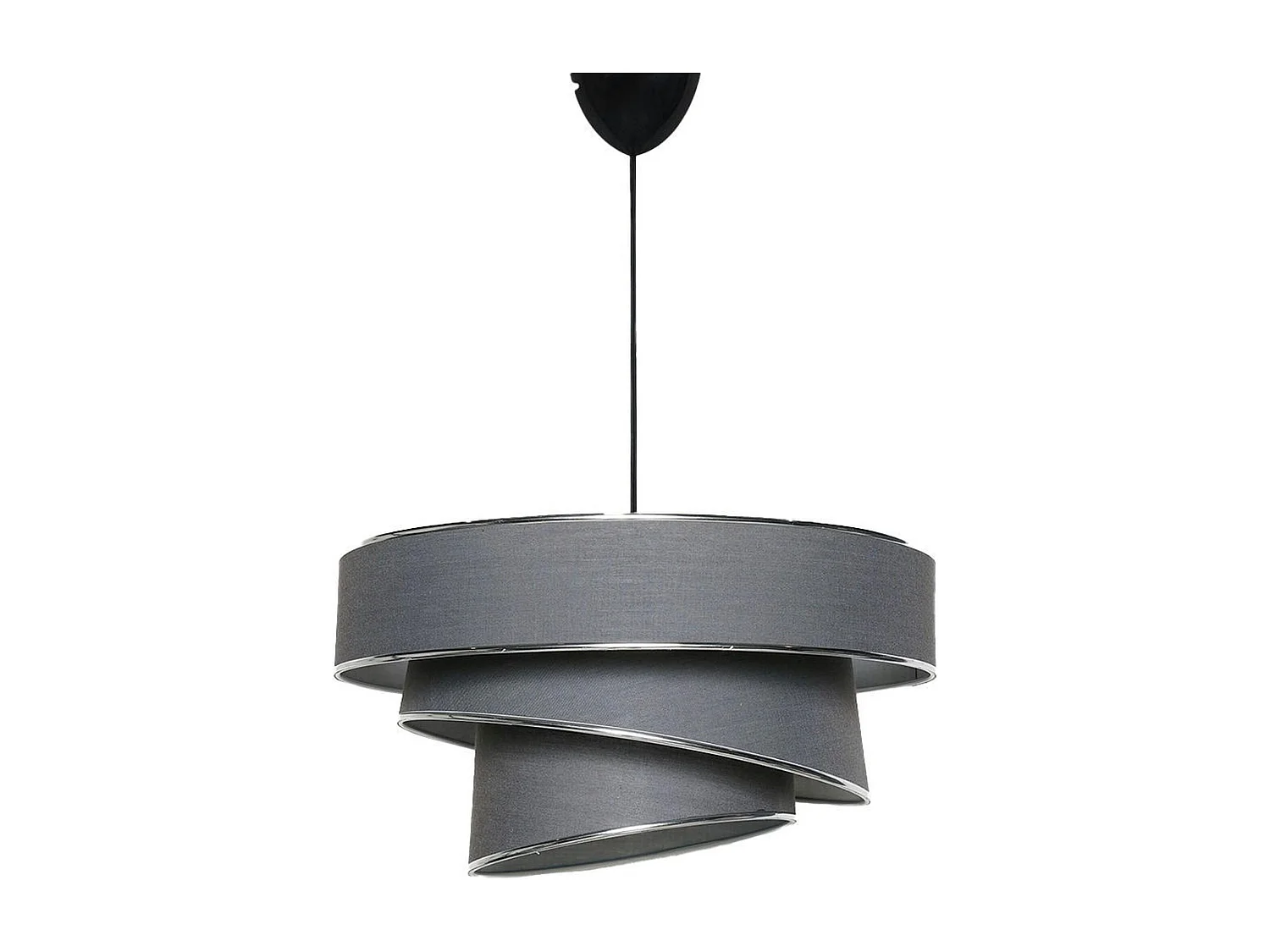 Suspension salon grise - abat-jour triple, moderne ZURICH