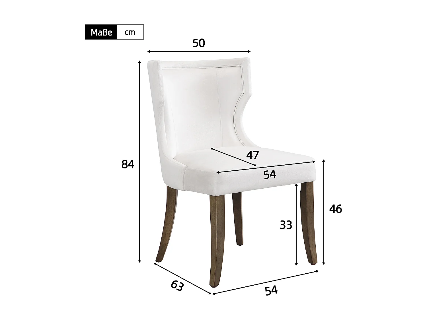 Chaise en velours beige avec pieds réglables en bois massif et coussin épais pour salon ou cuisine lot de 2