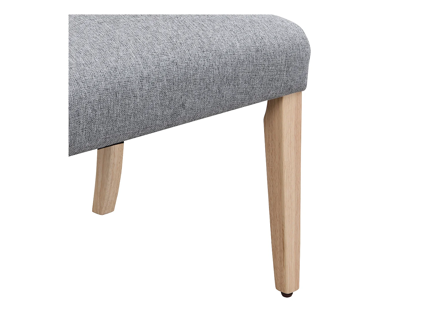 Chaise en lin gris con accoudoirs, pieds bois massiccio réglables et coussin épais pour salon ou kitchen lot de 4