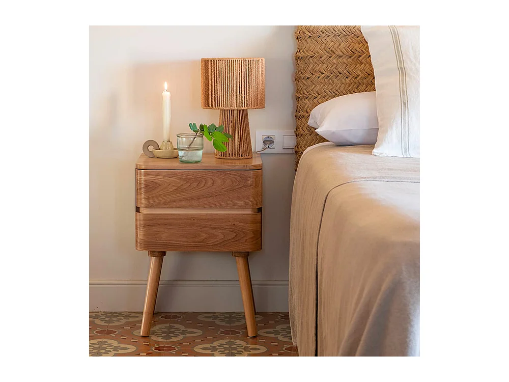 table de nuit bois pin oggi - 40x34x55 cm