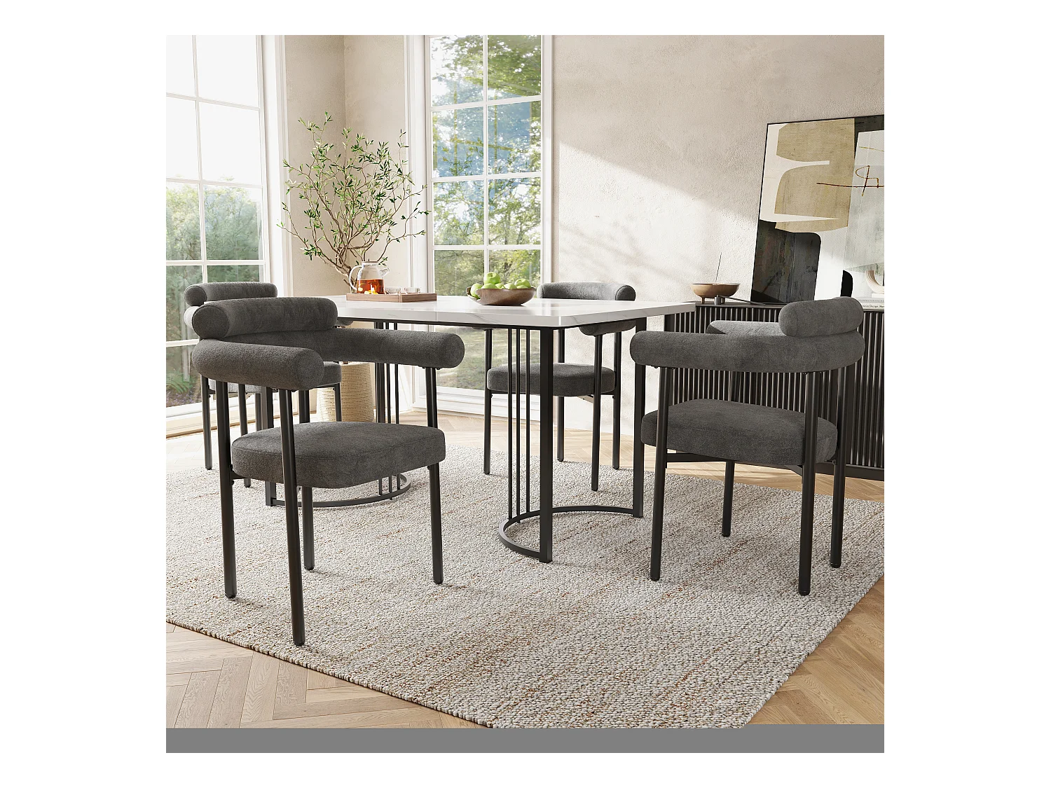 Poltrona confortável de veludo com encosto ergonômico e pés de metal para sala de estar ou escritório 70×62×84cm conjunto de 2, cinza escuro