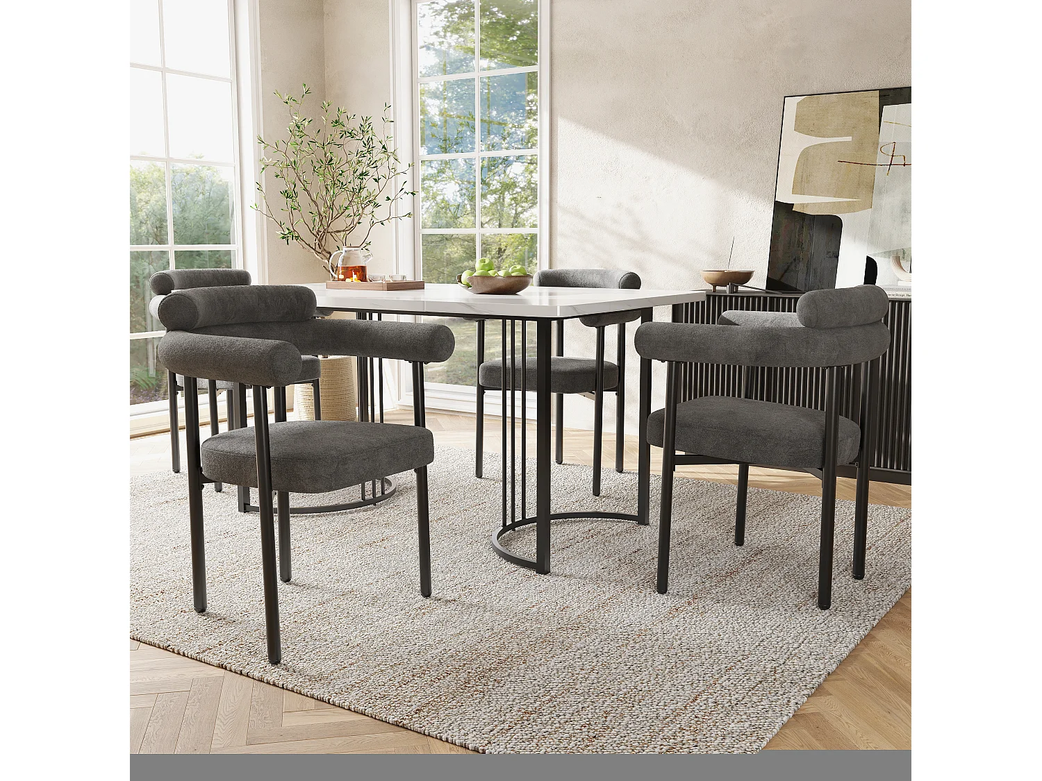 Fauteuil en velours confortable dossier ergonomique pieds métal pour salon ou bureau 70×62×84cm lot de 2, gris foncé