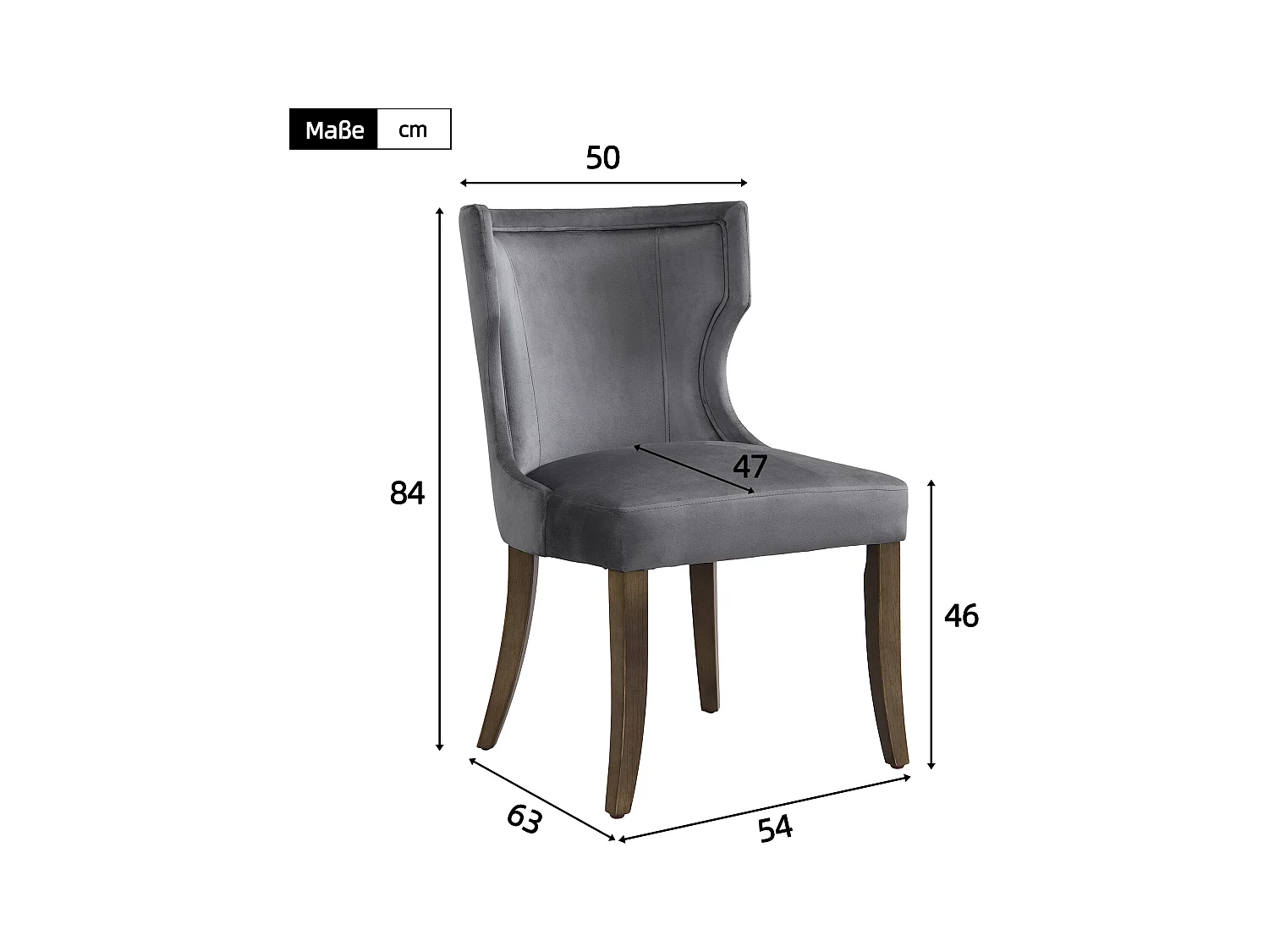 Silla de terciopelo gris con patas ajustables de madera maciza y cojín grueso para sala de estar o cocina, juego de 4