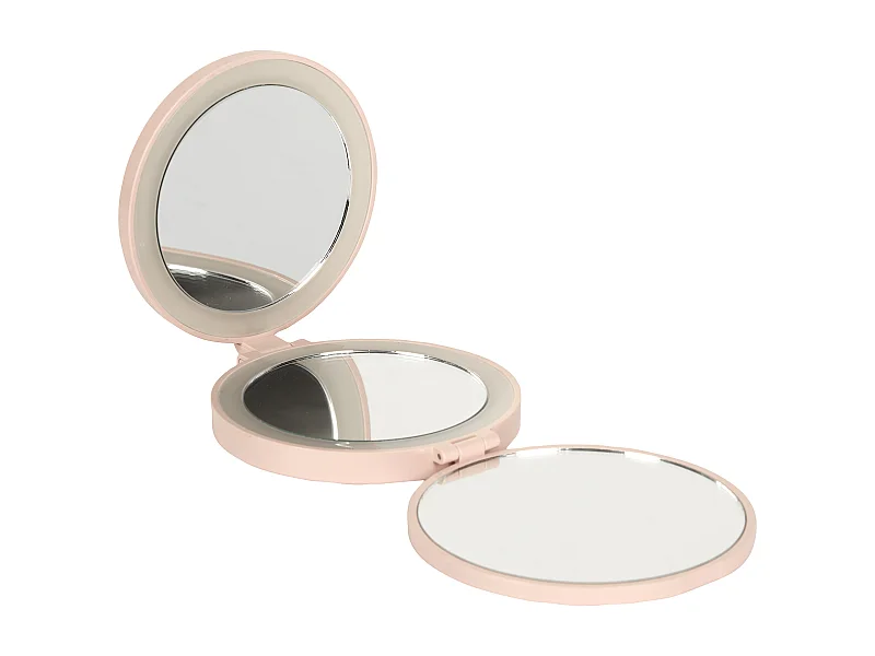 Miroir Triptyque LED Grossissant M8 Rond avec LEDs