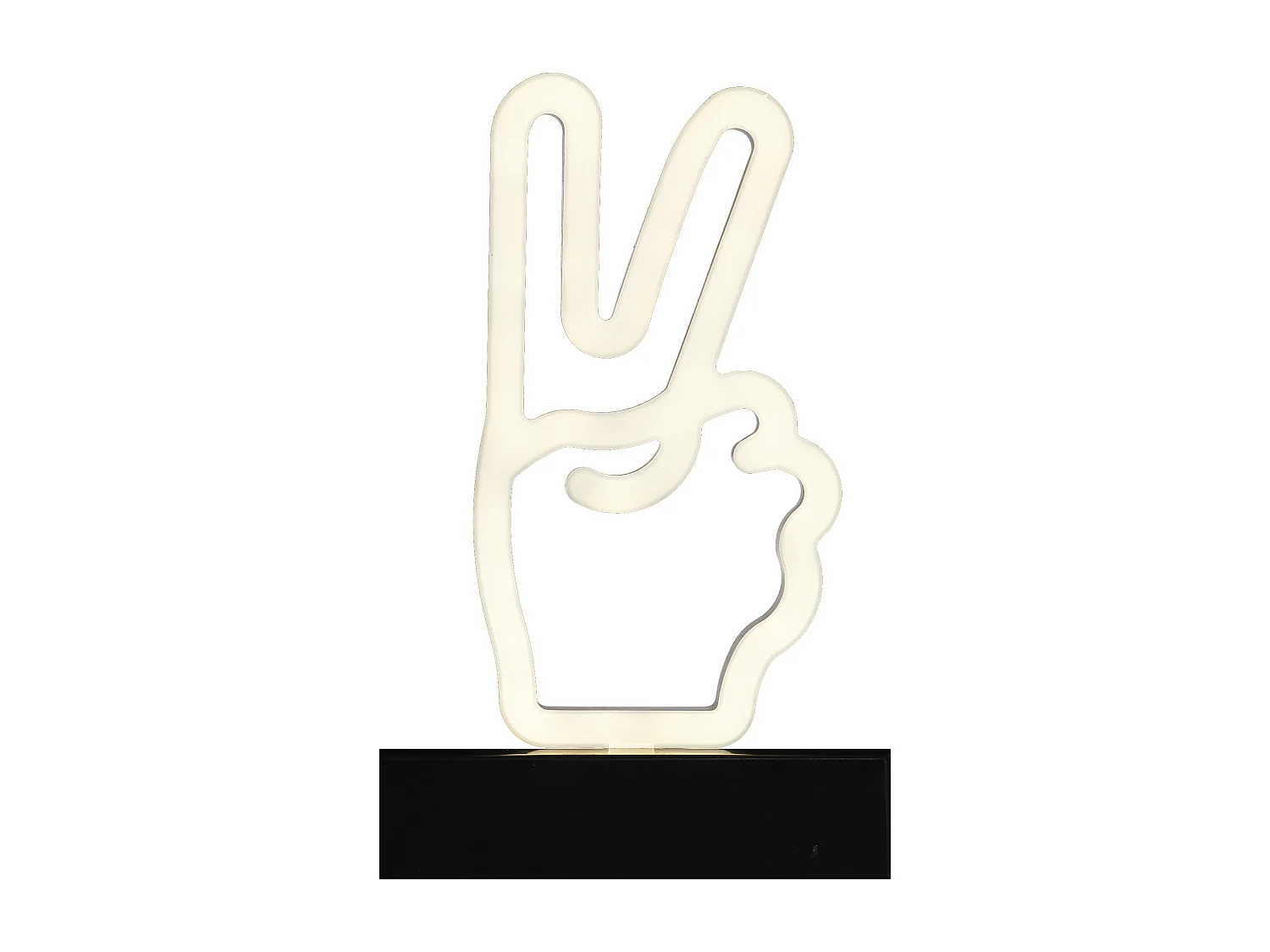 Lampe Effet Neon Peace A Piles Blanc