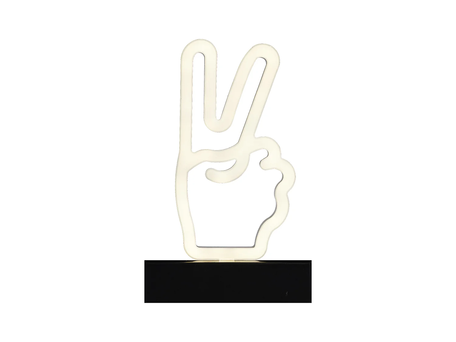 Lampe Effet Neon Peace A Piles Blanc