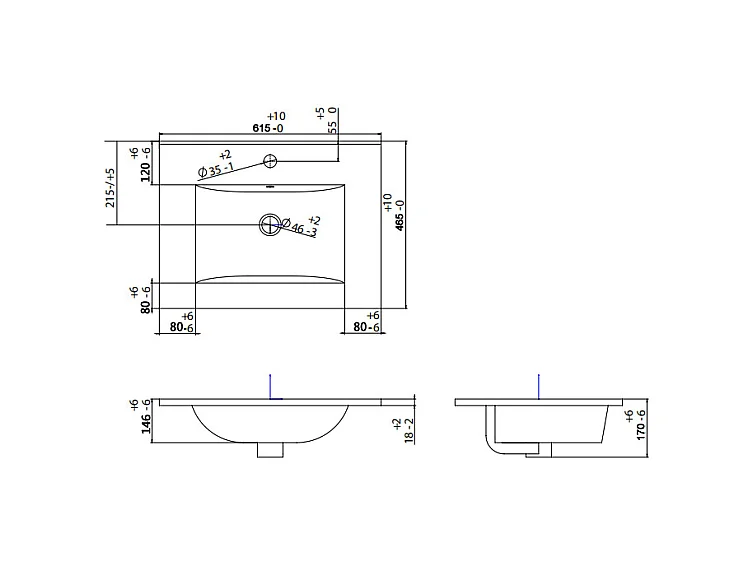 Meuble de salle de bain suspendu strié avec vasque à encastrer et colonne avec niche - 2 tiroirs - Naturel clair - 60 cm - SARONE